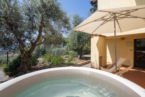 Outdoor spa tub