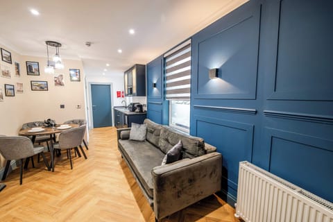 A cosy lounge includes sofa bed, smart TV and dining table for your nights in. after a hard day exploring the surrounding area.