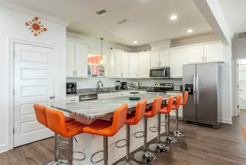Sunkissed Kitchen Island with Seating