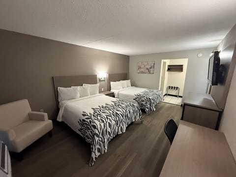 Stretch out together in two comfy beds for restful nights.