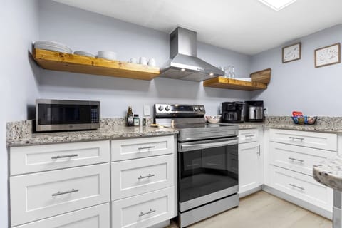 Cook comfortably with everything set up for simple meals or relaxed family dinners.