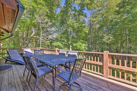Outdoor Deck | Forest View Seating | Dining and Lounging Area | Peaceful Nature Setting