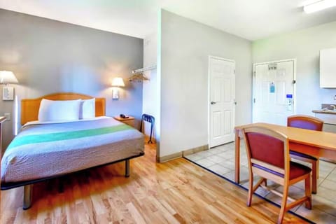 Relax in your open-concept suite with dining space nearby.
