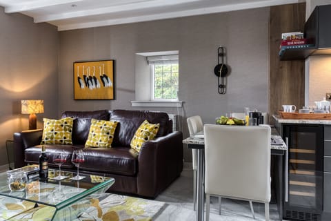 The open-plan living space