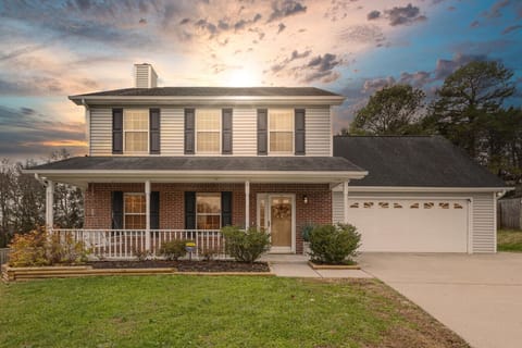 Front of Home with covered sitting porch