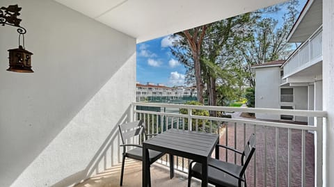 Cozy balcony retreat with peaceful tree views and fresh air