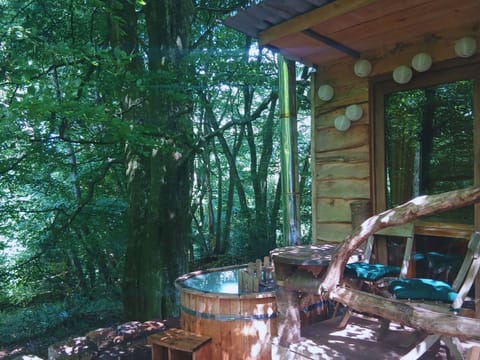 Dog friendly Hideaway Hut Wye with hot tub