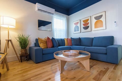 Comfortable couch and smart TV