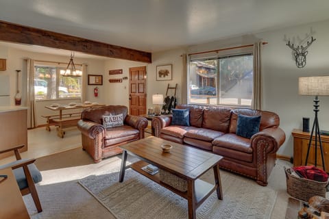 Living, kitchen, and dining area