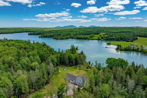 A peaceful location on the bay with Acadia's mountains in the distance 