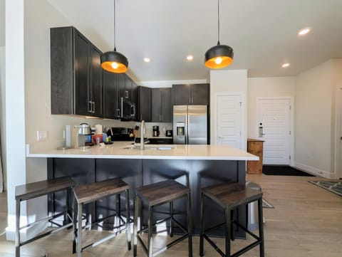 Extra seating at the countertop bar