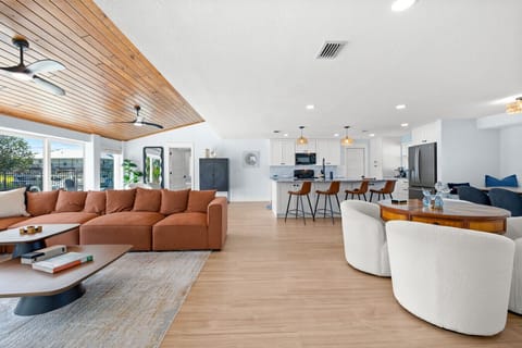 Expansive open living space designed for groups — connect, cook, dine, and relax all in one beautiful area.