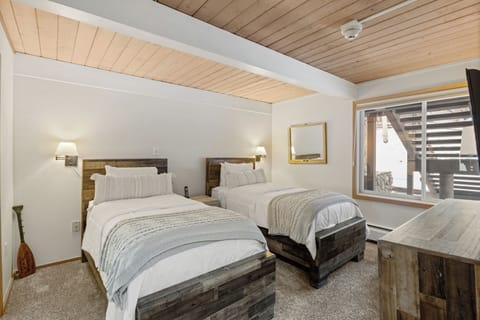Aspen rental condo core downtown twin beds