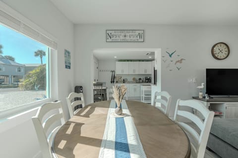 Bright and open area.