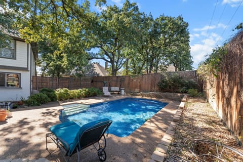 Refreshing saltwater pool perfect for cooling off and enjoying sunny Texas days.