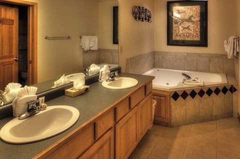 Grand timber Lodge jetted tub bathroom
