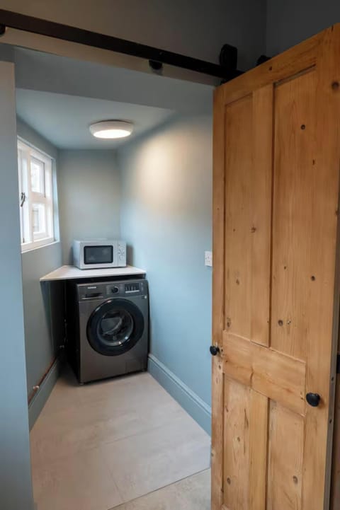 Laundry room and microwave