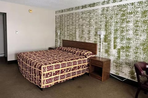 Settle into restful sleep with warm lighting and comfort.