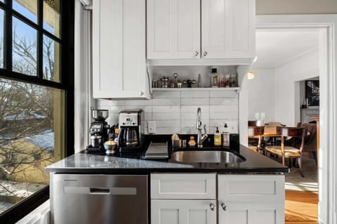 Kitchen: Whether you’re staying a few weeks or longer, this functional kitchen offers the space and tools you need to cook comfortably and consistently.
