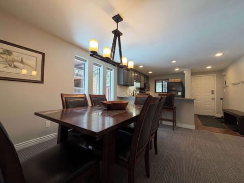 Dining table for 6 plus two bar seats