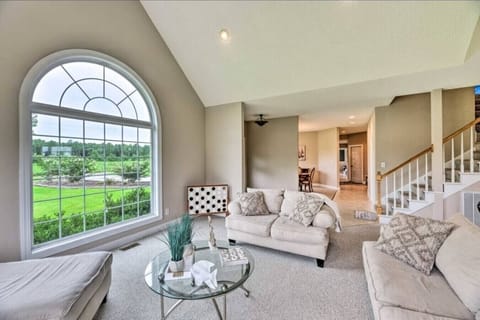 Bright living space with views