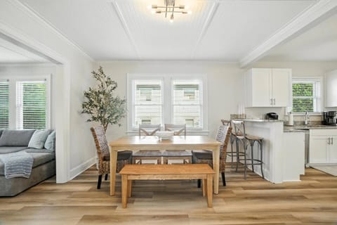 Gather for meals in this bright dining area before heading out to explore.