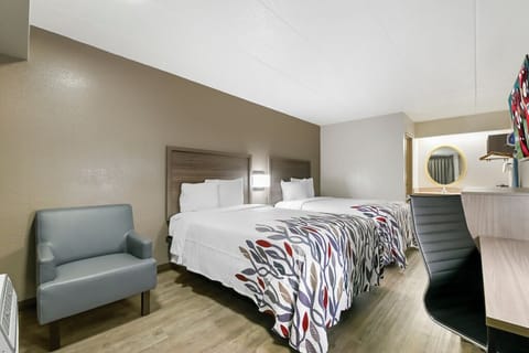 Unwind in crisp bedding with plenty of space to stretch.