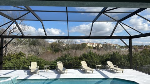 New extended pool deck with no rear neighbors!