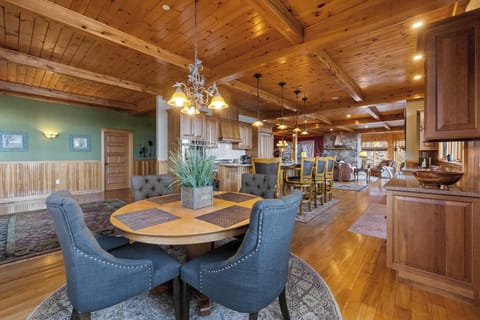 Dining area overlooking the lake for memorable shared meals