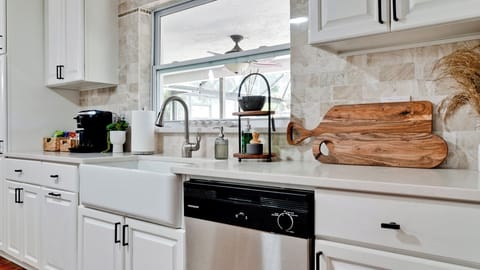 Dishwasher with pods for easy cleanup.