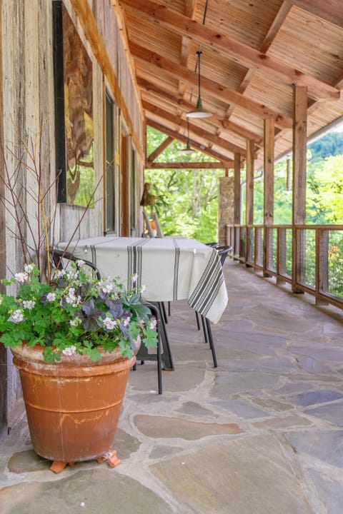 Private covered front porch