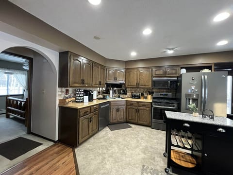 Spacious kitchen stocked with everything you need for family meals