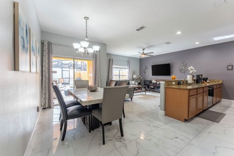 Living, Dining, and kitchen