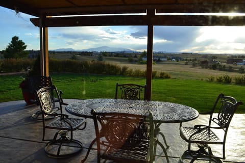 Covered patio dining