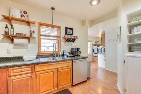 This view shows you the laundry area which leads to the backyard.