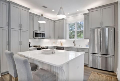 Kitchen island offers additional seating