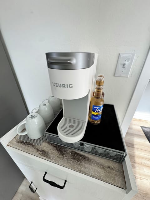 Enjoy Coffee, Tea and Creamers provided.