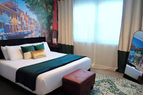Ready for a Venetian style good night’s sleep in our king bed on the island of Burano