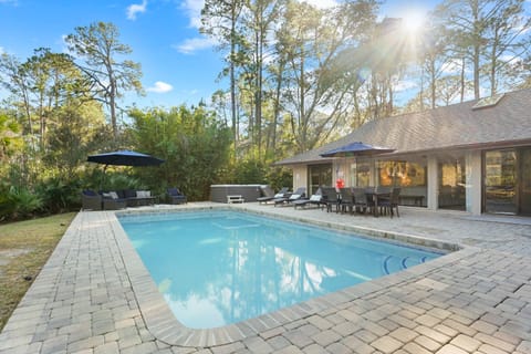 Backyard with pool
