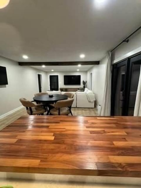 Open concept living and kitchen.