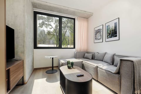 Bright lounge area.