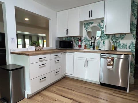 The first floor kitchen