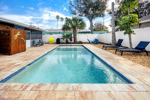 Plenty of ways to Relax in the private back yard Oasis