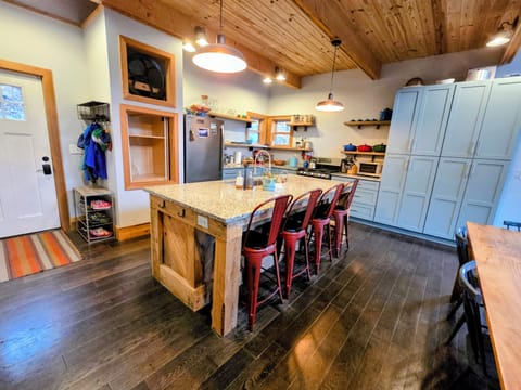 We have a large, open kitchen with everything you need to cook up a feast