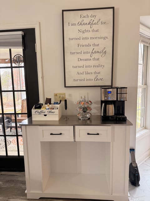 Coffee Bar off from kitchen