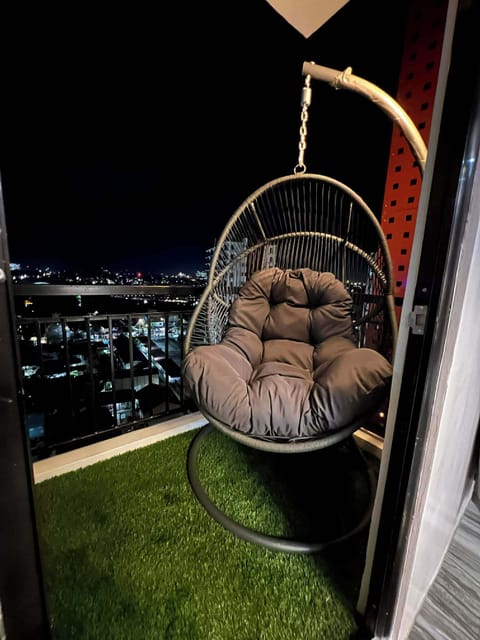 Enjoy peaceful skyline views from the comfort of our balcony