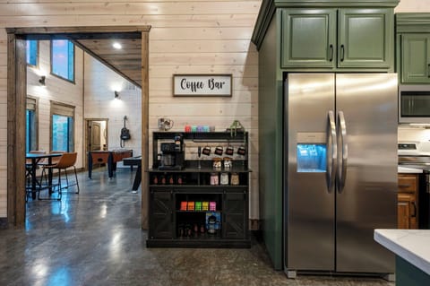 Wake up to choices of tea or coffee at the coffee bar