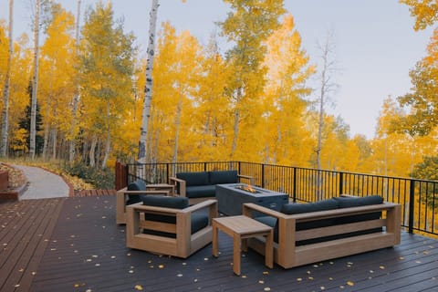 Enjoy the sunset in front of the gas fire with friends and family.