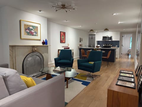 Spacious Living Room with large flatscreen TV