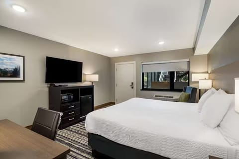 Bedroom. Interior and views may vary based on location and availability